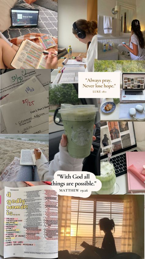 Vision Board Ideas For Christian Women, Growing In Faith Aesthetic, Bible Study Pictures Inspiration, 2025 Goals Christian, Modesty Vision Board, Christian Student Aesthetic, Vision Board Faith God, Christian Goals Aesthetic, Christian Dream Board