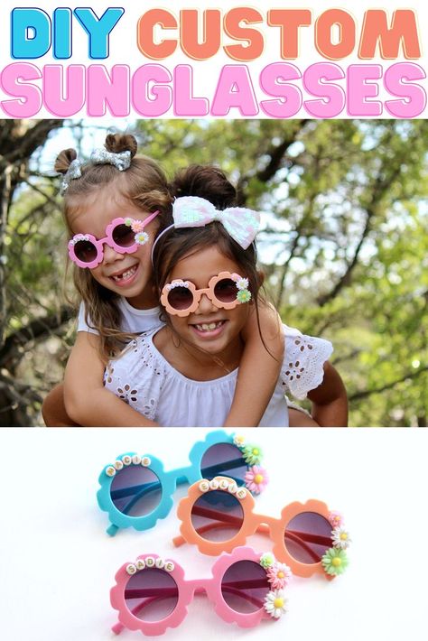 Sunglasses Favors, Sunglasses Party Favor, Diy Sunglasses, Flower Sunglasses, Reading Diy, Kid Parties, Custom Sunglasses, Party Sunglasses, Crafty Moms