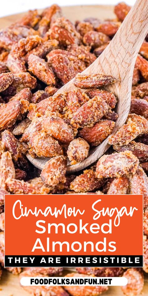 Smoked Almonds, Smoked Burgers, Candied Almonds, Nut Snacks, Cinnamon Almonds, Christmas Recipe, Nut Recipes, Smoker Recipes, Fall Food