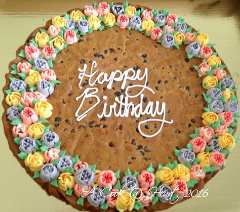 Cookie Cakes Decorated Birthday, Floral Cookie Cake, Spring Cookie Cake Designs, Easter Cookie Cake Designs, Spring Cookie Cake, Birthday Cookie Cakes, Flower Cookie Cake, Cookie Cake Decorating Ideas Birthdays, Speciality Cookies