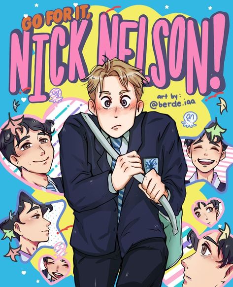 Hearstopper Fanart, Go For It Fanart, Heartstopper Fanart, I Love M, Nick Nelson, Alice Oseman, Heart Stopper, Alice Book, Post Its