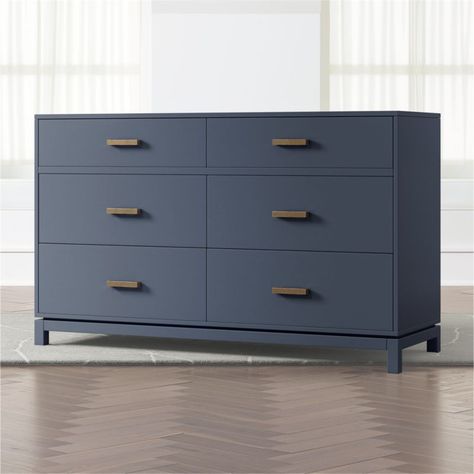 Sale ends soon. Shop Kids Parke Navy Blue 6-Drawer Dresser. When it comes to furniture that's ready for the long haul, you can be sure our Kids Parke 6-Drawer Dresser was made to last. Nursery Nightstand, Navy Dresser, Navy Blue Dresser, White 6 Drawer Dresser, Basketball Bedding, Navy Furniture, Cheap Closet, Blue Nightstands, Kids Dresser