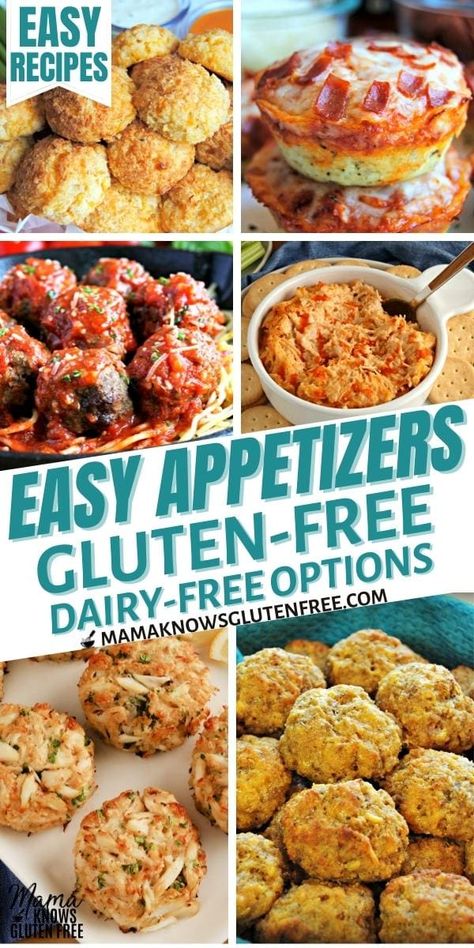 Easy gluten-free appetizer recipes! Everything you need for your next party, holiday celebration, or game day event. Lactose Free Appetizers, Appetizer Recipes Finger Foods, Gluten Free Appetizers Easy, Gluten Free Christmas Appetizers, Gluten Free Dairy Free Appetizers, Gluten Free Potluck, Gluten Free Finger Foods, Gluten Free Recipes Appetizers, Gluten Free Party Food