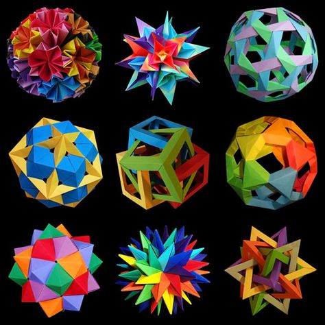 An introduction to the wonderful world of paper folding, with countless photos, instructions as well as mathematical explanations. Math Origami, Fractal Origami, Spirolateral Math Art, Fractal Model Paper, Origami Icosahedron, Math Wallpaper, Secondary Math Classroom, Math Art Projects, Math Art