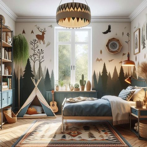 Camp Style Bedroom, Boys Ocean Bedroom, Boys Forest Bedroom, Boys Adventure Bedroom Ideas, Woodland Boys Bedroom, Boys Camping Bedroom, Boys Outdoor Theme Bedroom, Adventure Bedroom Ideas, Outdoor Theme Bedroom