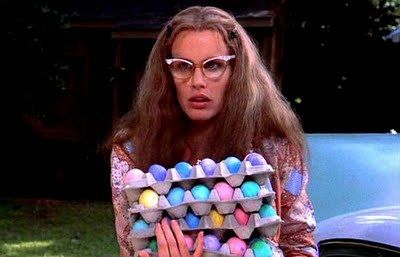 Annelle and the infamous Easter eggs. Steel Magnolias Quotes, Magnolia Movie, Steel Magnolias 1989, Daryl Hannah, Steel Magnolias, Chick Flicks, Good Hair, Spring Holidays, About Time Movie