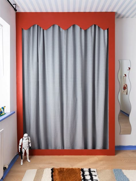 Diy Closet Ideas, Wardrobe Ikea, Curtain Wardrobe, La Bedroom, Ikea Closet Hack, Ikea Ivar Cabinet, Blind Curtain, Interior 2024, Custom Wardrobe