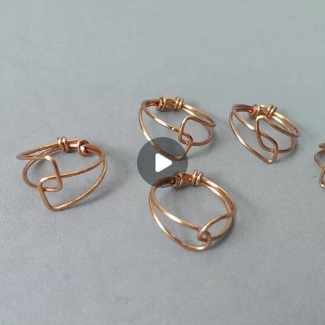 Lan Anh Handmade on Instagram: "wire knot ring | Simple | jewelry for beginner | Copper wire | no stone   Full tutorial video : https://youtu.be/nKlNY6ivBiA  Subscribe to LanAnhHandmade youtube channel to see all the full tutorials https://www.youtube.com/LanAnhHandmade  #LanAnhHandmade #Youtube #Howtodo #Howtomake #Tutorial #Copperwire #copperwireart #copperwirejewelry #diy #diyideas #diycrafts #diyproject #wirewrap #jewelry #jewelrymaking #jewellerydesign #handmade #Ideas #making #easy   #knot #rings #Simple #nostone #beginner" Wirewrap Jewelry, Knot Rings, Copper Wire Art, Copper Wire Jewelry, Braided Ring, Ring Simple, Handmade Ideas, Knot Ring, Tutorial Video