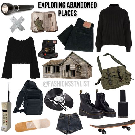 Supernatural Fashion Inspired Outfits, Paranormal Aesthetic Outfits, Cryptid Hunter Aesthetic Outfit, Supernatural Hunter Aesthetic Outfit, Ghost Hunting Aesthetic Outfit, Paranormal Investigator Outfit, Raycore Aesthetic, Cryptid Academia Outfits, Ghost Hunter Aesthetic Outfit