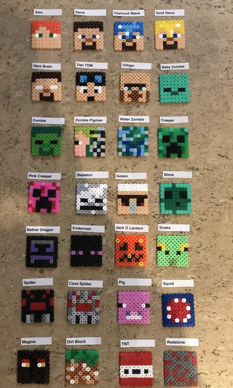 Melting Beads Minecraft, Minecraft Melty Beads Pattern, Easy Perler Bead Patterns Minecraft, Iron Beads Minecraft, Bubble Perler Bead Pattern, Minecraft Melty Beads, Roblox Perler Bead Patterns, Elf On The Shelf Perler Beads, Minecraft Perler Bead Patterns Templates