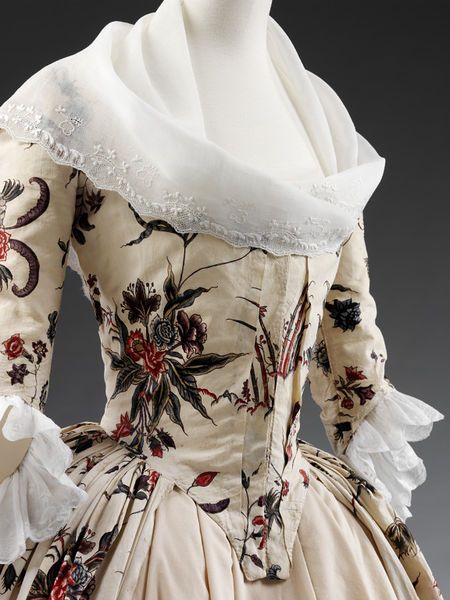 Fichu | V&A Search the Collections This Fichu is dated from 1730-1769. It is… 18th Century Dresses, 1700 Fashion, Colonial Dress, 18th Century Dress, 18th Century Costume, 18th Century Clothing, Century Dress, 18th Century Fashion, Period Outfit