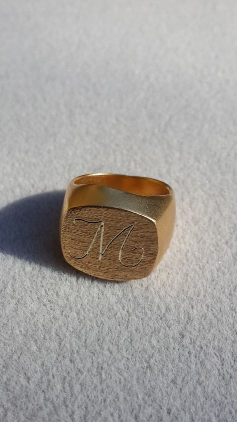 Custom Ring, Personalized Ring, Signet Ring, Monogram Ring, Gold Ring, Initial Ring, Engraved Ring, Pinky Ring, graduation Ring, Seal Ring Baguette Wedding Rings, Engraved Rings Personalized, Graduation Ring, Ring Initial, Pinky Rings, Graduation Rings, Seal Ring, Stamped Rings, Engraved Ring