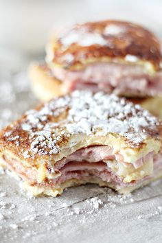 Brunch Finger Foods, Sweet French Toast, Breakfast Sliders, Monte Cristo Sandwich, Breakfast Slider, Raspberry Preserves, Monte Cristo, Gruyere Cheese, Christmas Breakfast