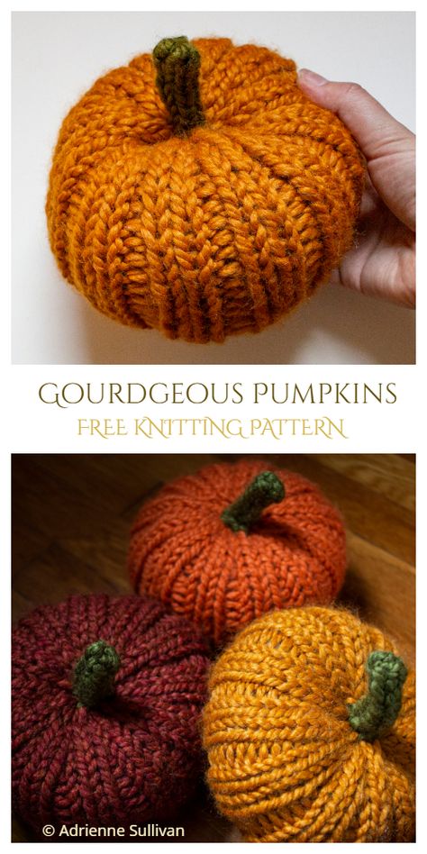 Knit Pumpkins Free Knitting Patterns - Knitting Pattern Knitting Pumpkins, Halloween Knitting Patterns Free, Pumpkin Knitting, Knitted Pumpkins, Halloween Knit, Halloween Knitting Patterns, Knit Pumpkins, Pumpkin Patterns Free, Halloween Knitting