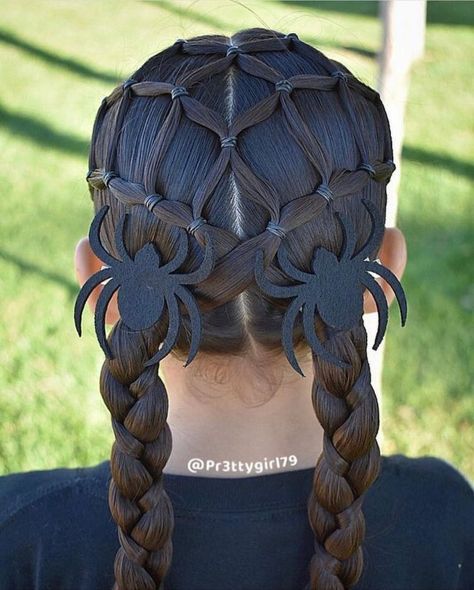 50 Spooky and Fun Halloween Hairstyles Ideas for Kids (2023) - Girling Beauty Braided Hair Ideas, Kids Halloween Food, Halloween Hairstyles, Haircut Designs, Pigtail Braids, Kids Hair Cuts, Braids For Kids, Trendy Haircuts