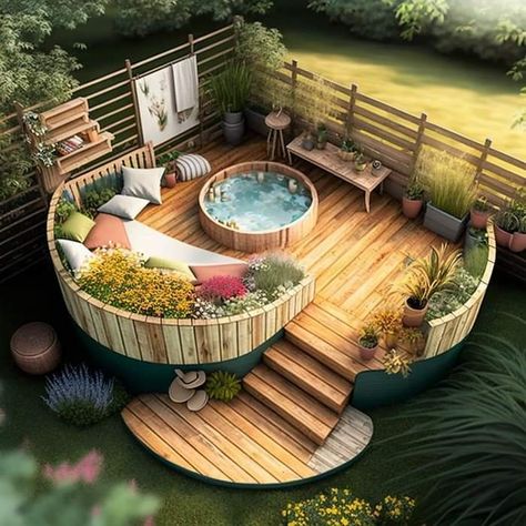 Planning Garden, Modular Wardrobe, Deck Piscina, Backyard Design Ideas Budget, Garden Decoration Ideas, Pots Garden, Hot Tub Backyard, Foldable Bed, Sleeping Room