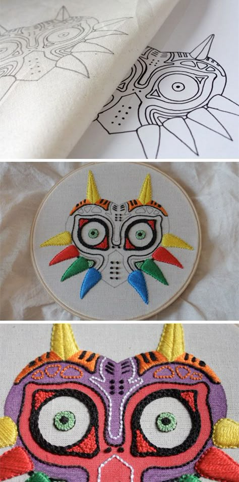 Zelda Embroidery Patterns, Geeky Embroidery, Video Game Embroidery, Nerd Embroidery, Legend Of Zelda Embroidery, Geek Embroidery, Nerdy Embroidery, Zelda Embroidery, Diy Zelda Crafts