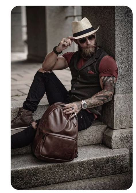 Looks Adidas, Mens Vest Fashion, Hipster Beard, Swedish Fashion, Beard Model, Dapper Gentleman, Men Fashion Casual Outfits, Vest Fashion, Gentleman Style