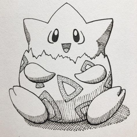 A togepi sketch I did for Inktober Sketches Of Pokemon, Togapee Pokemon Tattoo, Pokemon Sketch Tattoo, Togepi Pokemon Tattoo, Togepi Drawing, Pokemon Sketches Pencil, Togepi Tattoo, Pokemon Line Art, Pokémon Flash