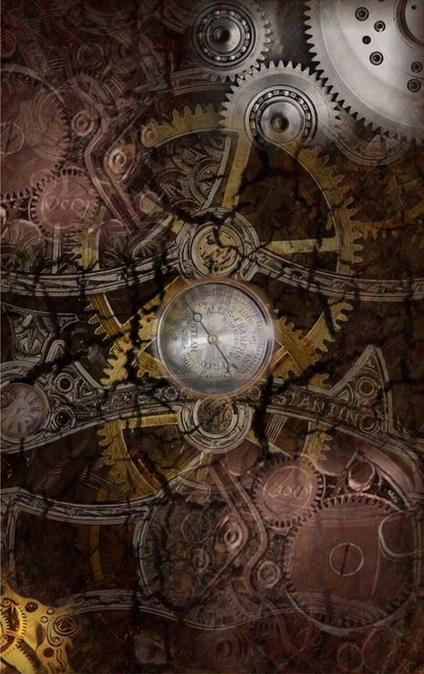 iPhone Steampunk Wallpaper Brown Steampunk Aesthetic, Steampunk Iphone Wallpaper, Steampunk Aesthetic Dark, Watercolor Wallpaper Phone, Dark Clock, Steampunk Background, Steampunk Wallpaper, Steampunk Illustration, Steampunk Artwork