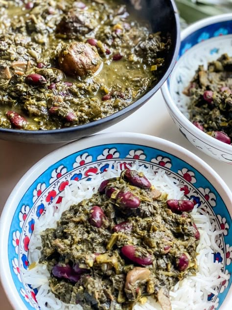 Persian Food Iranian Cuisine, Iranian Cuisine, Persian Cuisine, Vegan Beans, Persian Food, Middle Eastern Recipes, I Got Married, Kitchen Cooking, Vegan Eating