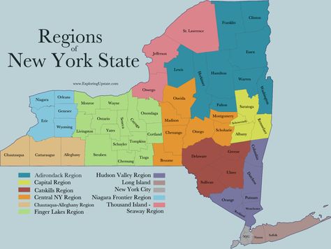 Regional Map of New York State Ny State Map, Bar Themes, New York State Map, Manhattan Neighborhoods, Ny Map, Map Quilt, Scenic Places, New York Map, Tourist Map