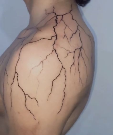 Lightning Strike Tattoo Back, Men Lightning Tattoo, Chest Lightning Tattoo, Lightening Strike Tattoo Shoulder, Lightning Tattoo Men Arm, Lightening Shoulder Tattoo, Lightning Tattoo Shoulder Men, Lightning Strikes Tattoo, Lighting Tattoo On Shoulder