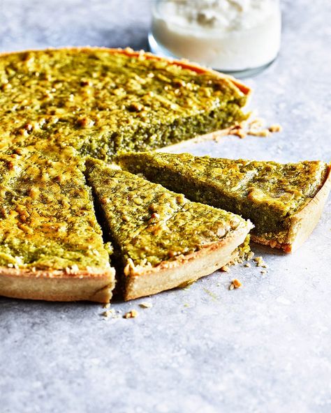 Pistachio Desserts, Pretty Baking, Pistachio Tart, Cardamom Recipe, Goat Milk Yogurt, Pistachio Recipes, Yogurt Recipe, Great British Chefs, Seasonal Cooking