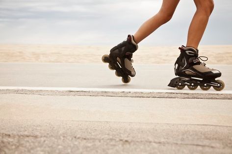 This 20-minute HIIT workout uses only your old Rollerblades. In-line skating is not only fun, but it can burn a surprising number of calories in a short time. In Line Skating, Rollerblading Workout, Quick Hiit Workout, Best Roller Skates, 20 Minute Hiit Workout, Workout Soreness, 20 Minute Workout, Inline Skate, Inline Skating