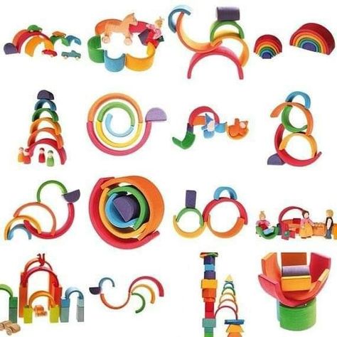 Grapat Toys, Grimms Rainbow, Grimm's Toys, Rainbow Stacker, Rainbow Blocks, Rainbow Toy, Toy Toy, Wooden Rainbow, Eco Toys