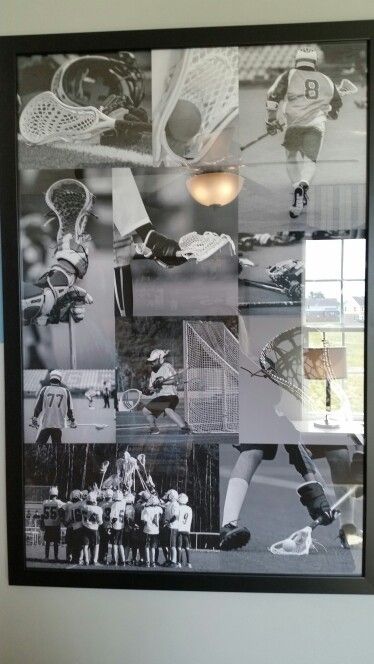 Lacrosse / LAX Picture Collage for bedroom Lacrosse Bedroom Ideas, Lacrosse Bedroom, Lacrosse Decorations, Lacrosse Senior Pictures, Lacrosse Room, Kids Lacrosse, Picture Collages, Posters Diy, Lacrosse Boys