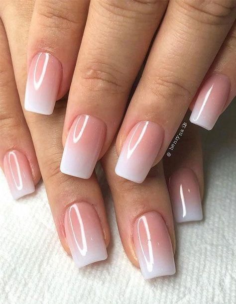 Almond Nail Art, Unghie Sfumate, Ombre Acrylic Nails, Ombre Nail Designs, Almond Nail, Wedding Nails Design, Winter Nail, Short Acrylic Nails Designs, Pink Nail