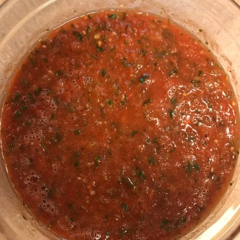 Simple Texas Salsa Texas Salsa Recipe, Texas Salsa, Red Pepper Salsa, Roasted Red Pepper Salsa, Salsa With Canned Tomatoes, Easy Cucumber Salad, Pepper Salsa, Salsa Guacamole, Homemade Salsa Recipe