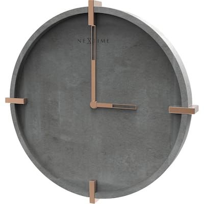 Buy Clocks Online at Overstock | Our Best Decorative Accessories Deals Wall Clock Design Modern, Modern Wall Clock Design, Current Interior Design Trends, Wood Clock Design, Concrete Material, Contemporary Wall Clock, Wall Watch, Oversized Wall Clock, Wood Clock