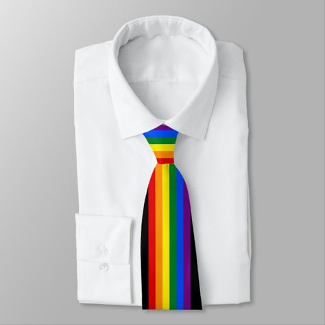 Rainbow Stripe Gay Pride Business Office Work Neck Tie #gay #lesbian #pride #lgbt #necktie #NeckTie Mushroom Jewelry, Pride Outfit, Rainbow Tie, Pride Rainbow, Cool Ties, Gifts Fo, Custom Ties, Rainbow Stripes, Office Work