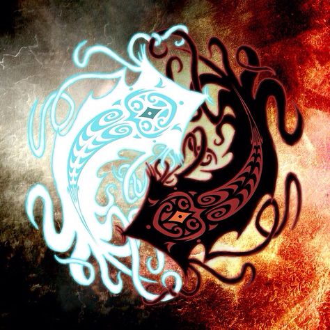 The Legend of Korra: ying and yang Raava And Vaatu, Harmonic Convergence, Avatar Wan, Van Decor, Avatar Tattoo, Avatar Legend Of Aang, The Last Avatar, Avatar Series, Korra Avatar