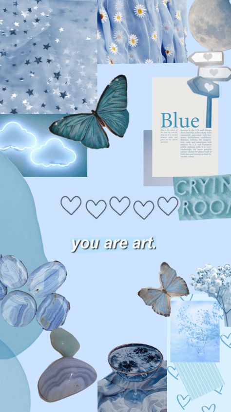 #blue #butterfly #calm Buterfluffy Wallpaper, Butterfly Scrapbook, Blue Butterfly Wallpaper, Aesthetic Blue, Butterfly Wallpaper, Blue Butterfly, Your Aesthetic, Creative Energy, Wallpapers