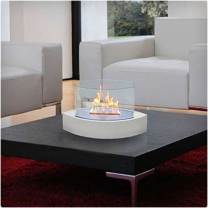 117 Cool Christmas Gifts That Don't Suck - Dodo Burd Biofuel Fireplace, Fireplace Table, Ventless Fireplace, Tabletop Fireplaces, Ethanol Fireplace, White Table Top, Indoor Fireplace, Fireplace Design, A Living Room