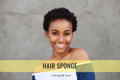 How to Use Hair Sponge The Right Way – A Quick Guide Styling Short Natural Hair, Curly Hair Sponge, Sponge Curls, Hair Sponge, Short Natural Hair, Short Hair Black, Hair Coils, Big Curls, Hydrate Hair