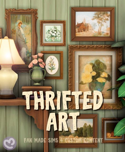 Thrifted Art, Lotes The Sims 4, Los Sims 4 Mods, Kitchen Bloxburg, San Myshuno, Houses Bloxburg, Sims Packs, Sims 4 Clutter, House Bloxburg