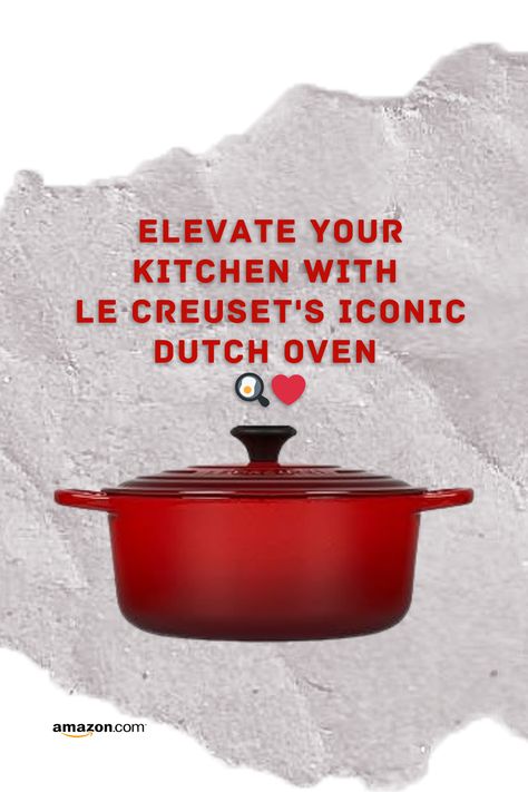 Le Creuset Enameled Cast Iron Signature Round Dutch Oven, 5.5 qt, Cerise - A beautiful and versatile Dutch oven for all your cooking needs.

This Le Creuset Dutch oven is a dream come true! The vibrant cerise color is stunning and the quality is unmatched. It's perfect for slow-cooking hearty stews, baking delicious breads, and more. The oven is durable, easy to clean, and looks great on the stovetop.

#LeCreuset #DutchOven #CastIron #Kitchenware #CookingEssentials Le Creuset Dutch Oven, Dining Ideas, Dining Inspiration, Culinary Experience, Enameled Cast Iron, Amazon Kitchen, Stylish Kitchen, Le Creuset, Dutch Oven