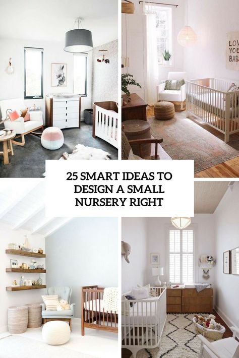 smart ideas to design a small nursery right cover Nursery Loft Room, Narrow Nursery Ideas, Nursery Decor Small Room, Nursery Room Small Spaces, Functional Nursery Layout, Small Nursery Floorplan, Narrow Nursery Layout, Nursery In Small Bedroom, Small Nursery With Bed