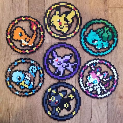 Pokemon Pearl Beads Pattern, Pokemon Melty Beads, Perler Bead Pattern Pokemon, Perler Dream Catcher, Candy Perler Beads, Pearled Beads Pattern, Bulbasaur Perler, Perler Bead Art Pattern, Perler Bead Patterns Pokemon