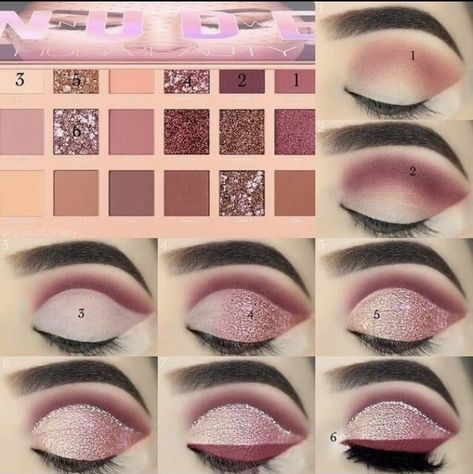 Eye Makeup Step By Step, Natural Eye Makeup Tutorial, Shimmer Eye Makeup, Mekap Mata, Eye Makeup Palette, Beginners Eye Makeup, Bridal Eye Makeup, Eye Makeup Techniques, Makeup Tutorial Eyeliner