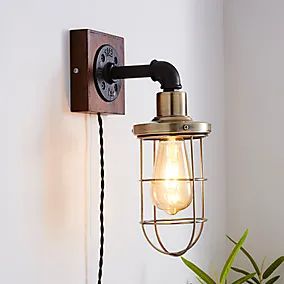 Plug in wall light