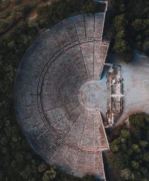 Ancient Greek Theatre, Ancient Greek Gods, Ancient Greek Architecture, Egypt History, In The Zoo, Ancient Architecture, Birds Eye View, Greek Gods, Ancient Greece