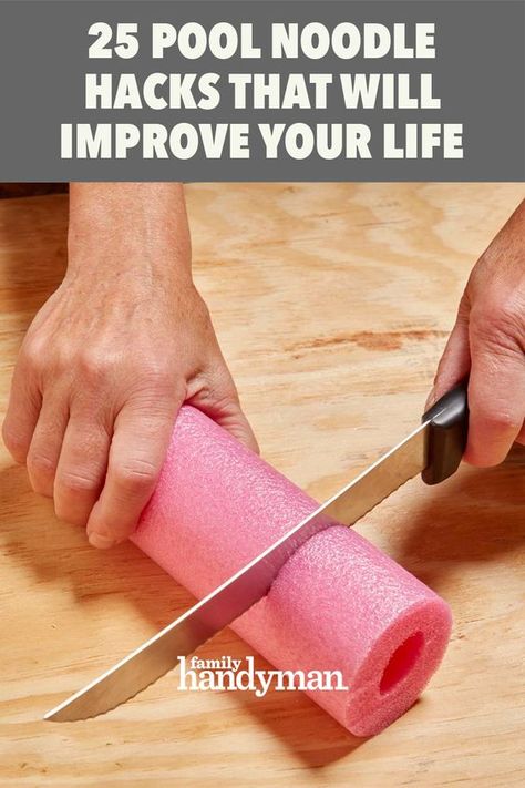 Pool Noodle Ideas Life Hacks, Pool Noodle Hacks, Noodle Hacks, Noodles Ideas, Pool Noodle Crafts, Pool Diy, Foam Noodles, Pool Hacks, Small Deck Decorating Ideas