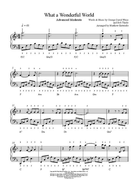 What A Wonderful World by Louis Armstrong Piano Sheet Music | Advanced Level #Piano Advanced Piano Sheet Music, Group Piano Lessons, Bass Guitars For Sale, Blues Piano, Violin Lessons, What A Wonderful World, Violin Sheet Music, Piano Teacher, Louis Armstrong