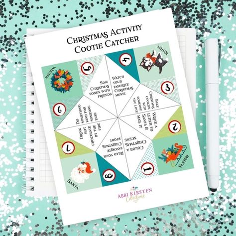 Christmas Activity Cootie Catcher - Design #411 - Abbi Kirsten Collections Nativity Story Printable, Printable Fortune Teller, Cootie Catcher, Nativity Story, The Nativity Story, Christmas Activity, The Nativity, Christmas Nativity Scene, Christmas Favorites