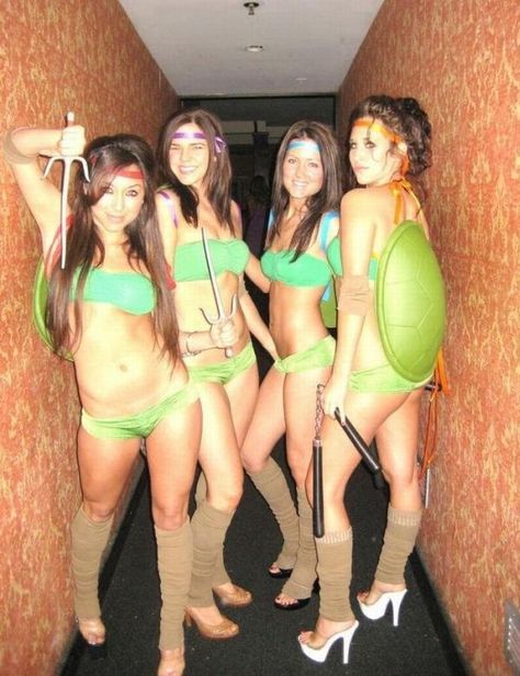 Teenage Mutant Ninja Turtles Costume, Original Halloween Costumes, Ninja Turtle Costume, Turtle Costumes, Sorority Girl, Teenage Mutant Ninja Turtle, Group Costumes, Group Halloween Costumes, Ninja Turtle